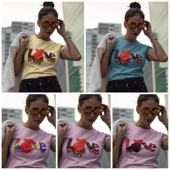 Next Level Apparel Tops - Heart of Love T-Shirt